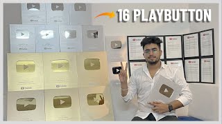 UNBOXING OF 16 YOUTUBE AWARDS | UNIQUE UNBOXING OF SILVER AND GOLD PLAY BUTTON