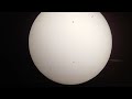 Vídeo do Sol , 27 07 2023 filtro Baader + ocular  de  25mm. Telescópio Caseiro 200mm x 800mm