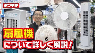 【今が旬！扇風機について解説します!!】扇風機の種類や特徴のご紹介です。