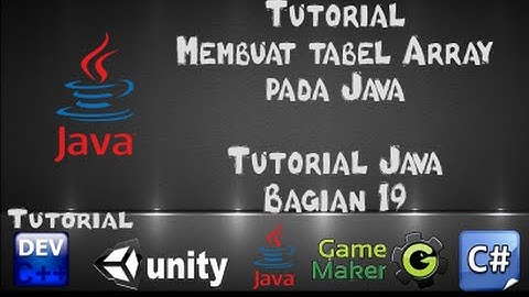 Tutorial Java dengan Netbeans - 19 Membuat Tabel Array pada Java