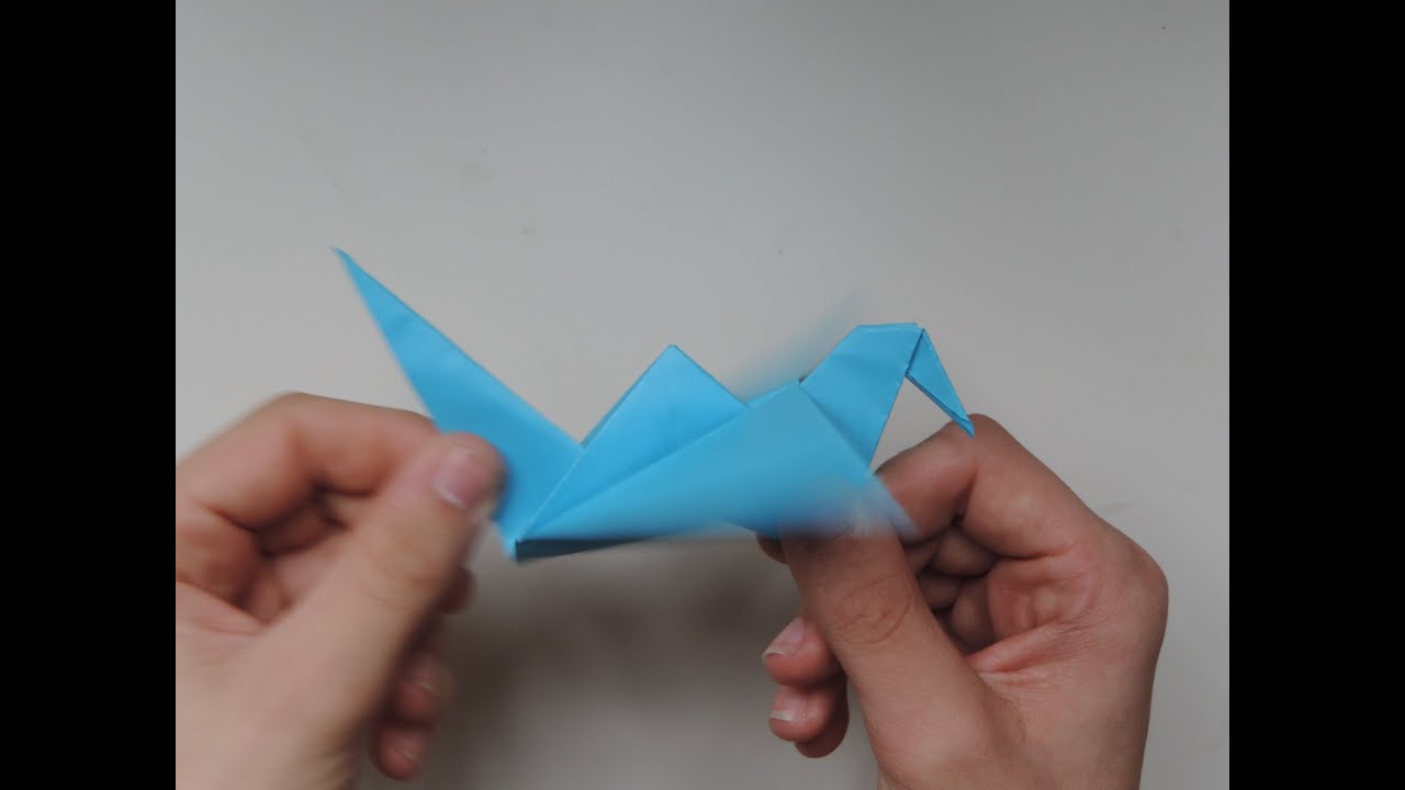 How to Make an Origami Flapping Bird Easy. (Full HD)