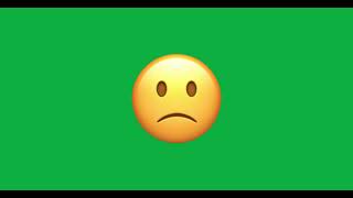 Mixed Feelings Emoji - Green Screen Video For Video Editing - Animated GIF