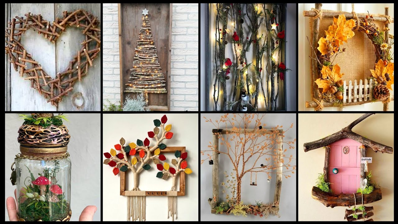 So Creative Rustic Wall Décor Made from Natural Twigs & Wood | Handmade Boho Home Decoration 🌿✨