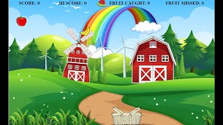 Simple Fruit Catcher Game in JavaScript screenshot 2