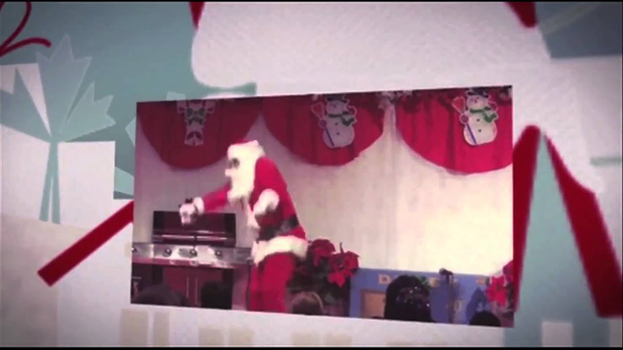 collage Kids get bikes and toys at children's holiday celebration at FIU