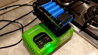 Аккумулятор Greenworks 40v, 6 а.ч. не заряжается--ещё одна возможная причина ?