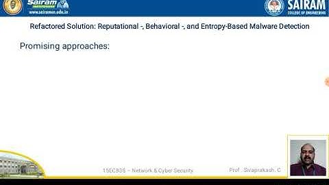Lecturevideo_15EC835_Module_4_Cyber Network Security Concepts_Antipatterns_Sivaprakash C_2