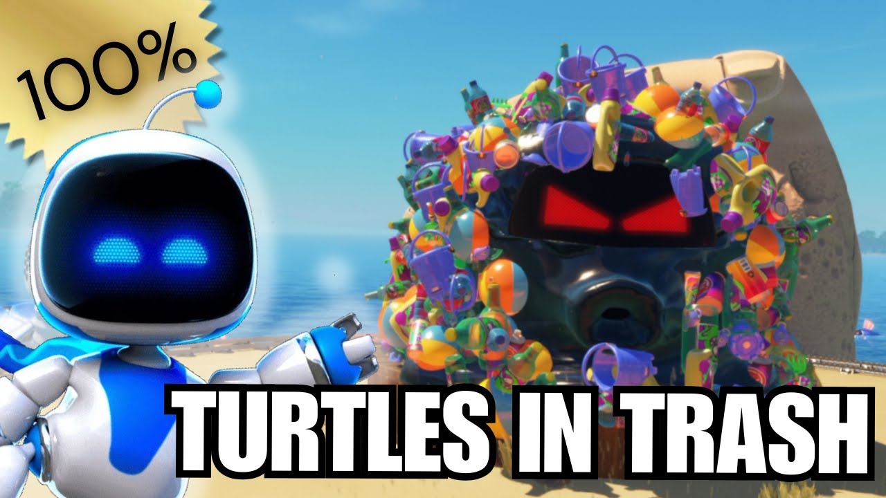 Astro Bot: TURTLES IN TRASH - All Bots / Puzzle Pieces 🏆 100% (Lost Galaxy)