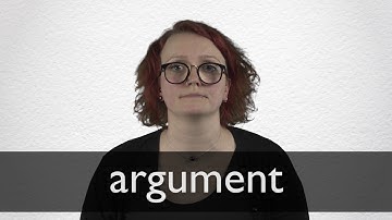How to pronounce ARGUMENT in British English