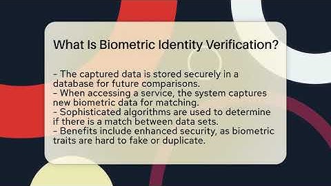 What Is Biometric Identity Verification? - Everyday-Networking