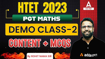 HTET PGT Maths Classes #2 | HTET PGT Maths Preparation By Rohit Nama