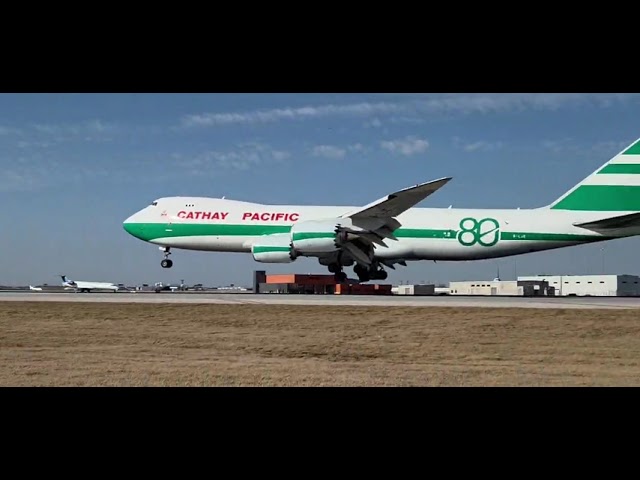80th Anniversary Cathay Pacific Cargo Boeing 747-8F B-LJE Landing