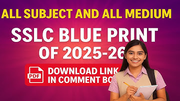 SSLC all subject Blue print 2025 - 26 | Kannada and English medium | Karnataka SSLC blueprint