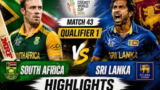 South Africa vs Sri Lanka | 1st Quarter-Final | CWC 2015 | Match 43 | Highlights screenshot 1