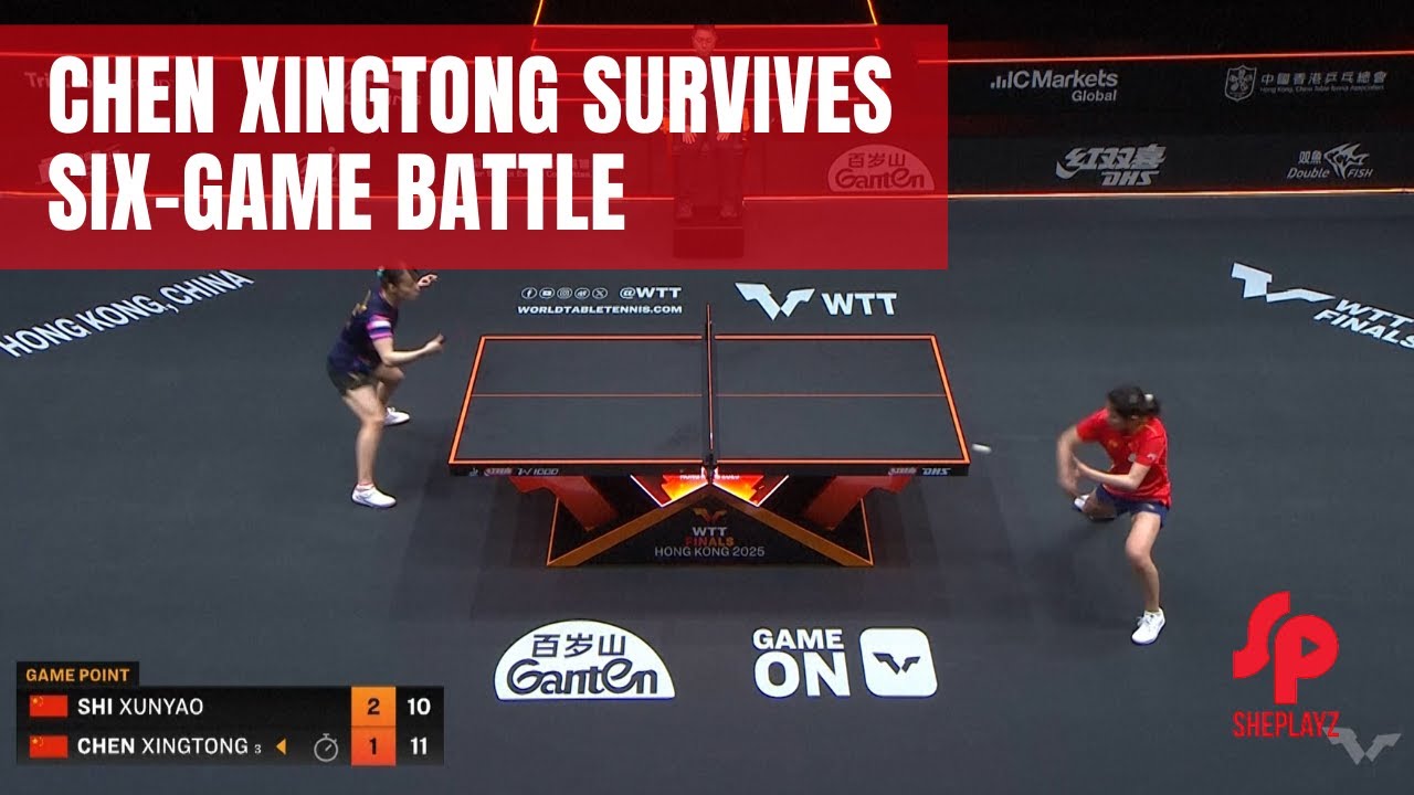 Chen Xingtong Surges Back to Win 4-2 in All-China Thriller | WTT Finals Hong Kong