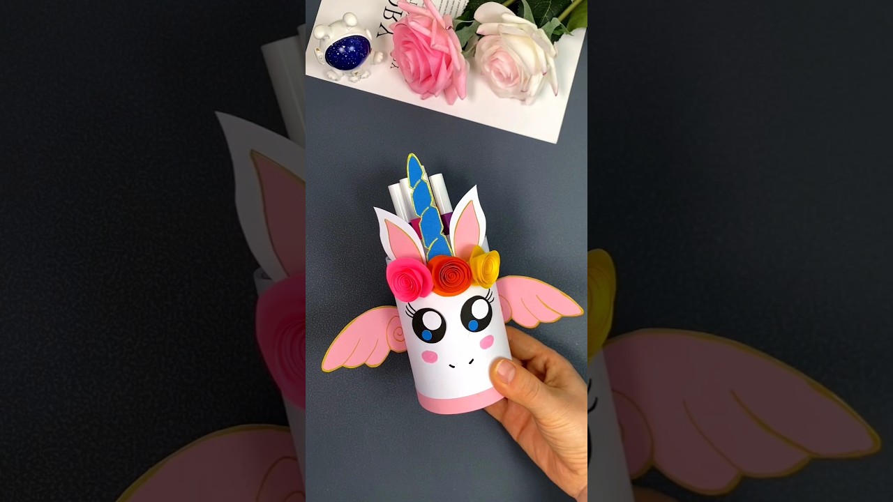 unicorn pencil holder