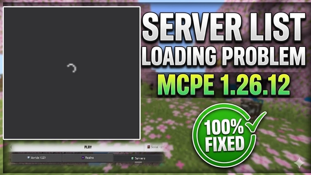 How to Fix Server List Loading Problem in MCPE 1.26.12 | 100% Working ...
