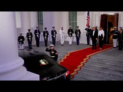 Great Power Diplomacy - President Xi Jinping and his wife arrive at the White House for a welcomi...