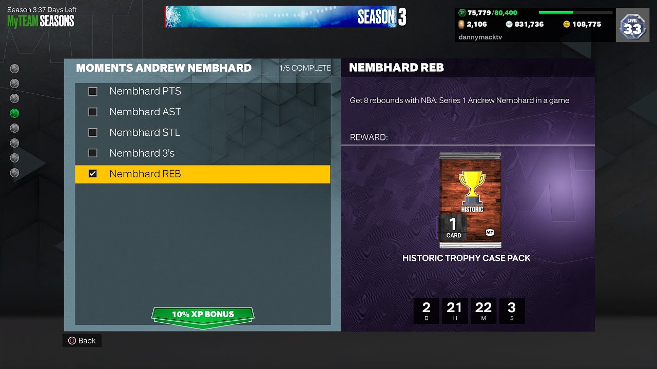 NBA 2K23  2KDB Gold Andrew Nembhard (69) Complete Stats