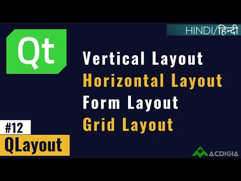 QLayout | Vertical Layout | Horizontal Layout | Form Layout | Grid Layout | (Qt C++ Tutorial #12)