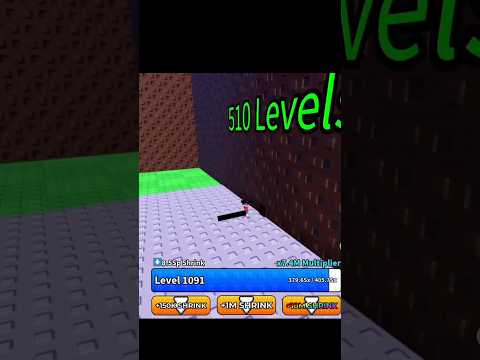 +1 Shrink Per Step Complete Level of Shrink World #roblox #robloxedit #robloxshorts