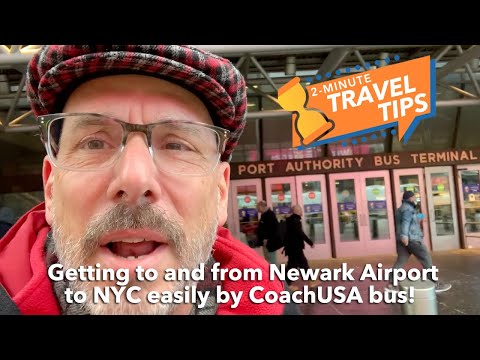 Newark Airport to New York City bus transfer, Port Authority, CoachUSA Bus, Travel Tips, Air Travel