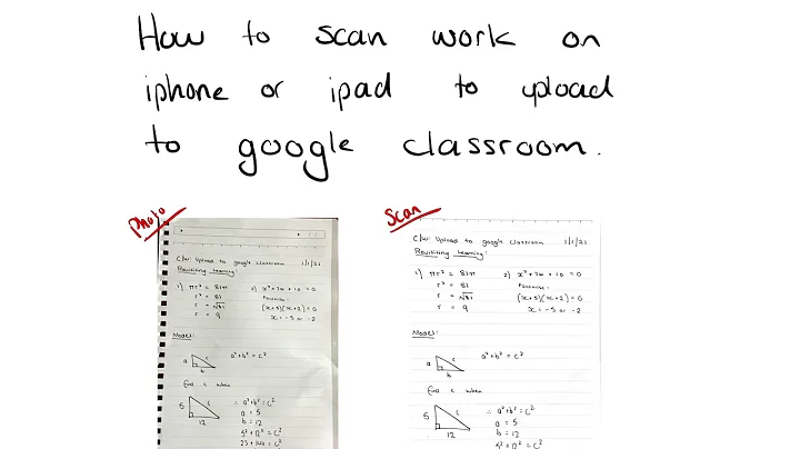 How to scan work on iPhone/iPad to upload to Google Classroom
