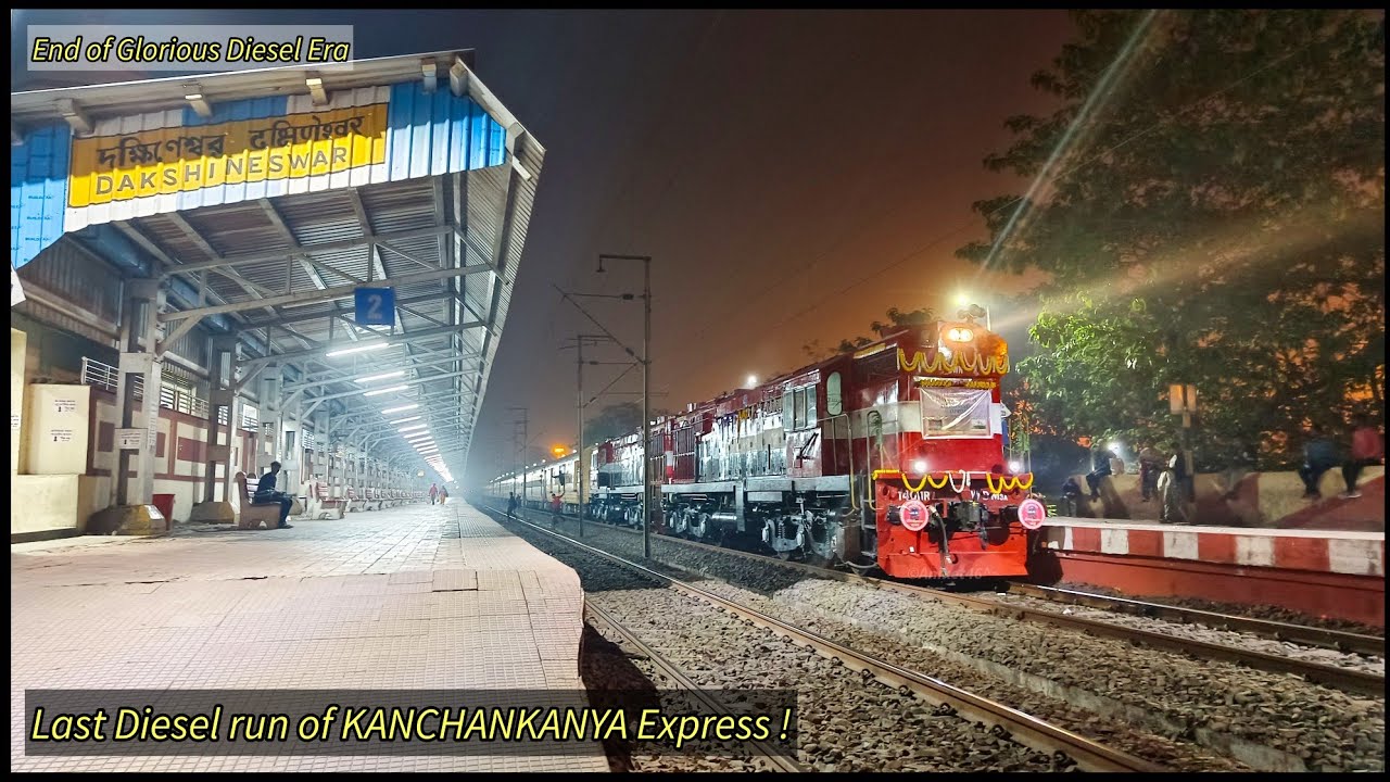 Last Diesel Run Of KANCHANKANYA Express BWN WDM3A Twins In Lead 
