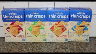 Triscuit Thin Crisps: Applewood Barbecue, Sour Cream & Onion, Tomato Basil Pizza, Original