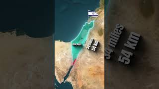 You won't believe how narrow Israel is 😳 #israel #map #shorts