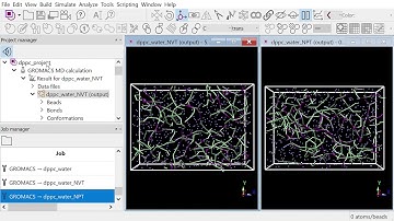 NVT and NPT simulations of bilayer formation with SCIENOMICS MAPS GROMACS plugin