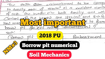 Borrow Pit Numerical | 2018 PU | Soil Mechanics Numerical | Chapter 1