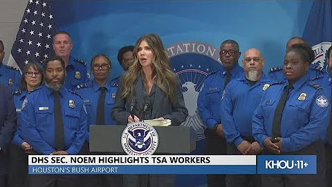 DHS Sec. Kristi Noem highlights TSA workers who went unpaid during government shutdown
