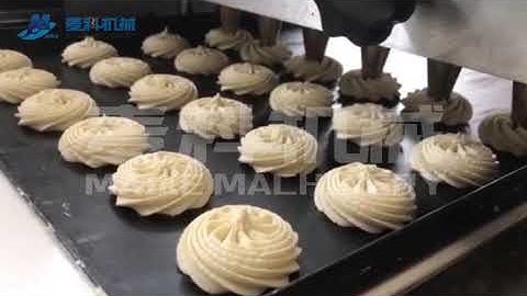 PLC cookie machine test video(macaron + extrusion + two torsion)