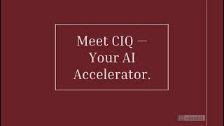 CIQ - Rapid AI Prototyping Platform for SMEs | Beta Launch Overview
