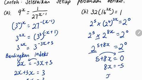 Bab 4 (part 1) Matematik Tambahan Tingkatan 4 KSSM: 4.1 Hukum Indeks.