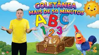 COMPILADO INFANTIL: ABC, Números e Animais com Tio André e o Galo Cocó