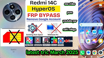 redmi 14c frp bypass 2025 || hyperos 2.0 frp bypass #frpbypass