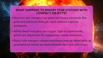 What Happens To Binary Star Systems With Compact Objects? - Astronomy Made Simple