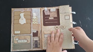 Sneak peak flip-through of my archive file folder lapbook !! Scrapbooking junk journaling tutorials