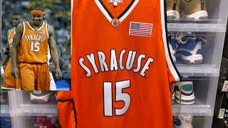 Original Retro Brand Men's Carmelo Anthony Syracuse Orange #15 Orange Retro Basketball Jersey, Medium