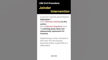 [Bar Exam] Civil - Intervention #barexamprep