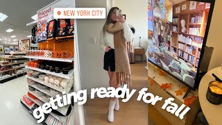 getting ready for fall in nyc! try-on haul, target shopping, decor, being basic