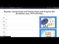 Register, Upload Image and Display Users with Progress Bar Using Bootstrap, Ajax, PHP & MYSQL