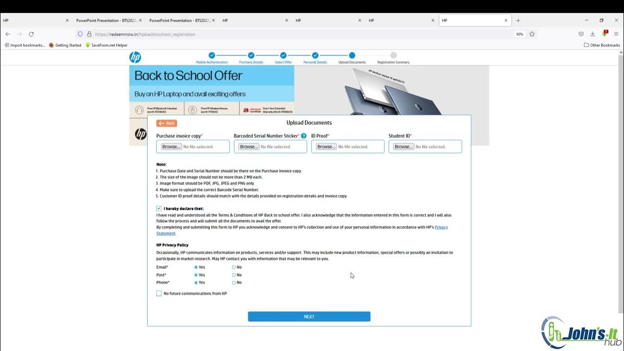 How to register HP Extended Warranty Registration offer YouTube