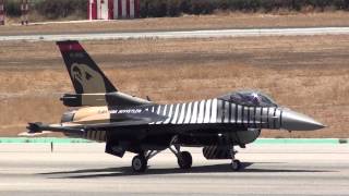 Soloturk Turkish Air Force General Dynamics F-16Cg Night Falcon 91 0011 Taxing Malaga Lemg