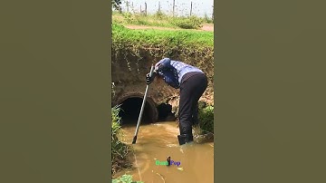 Removal Weed Growing On Ditch #shorts #remove #drain #street #satisfying