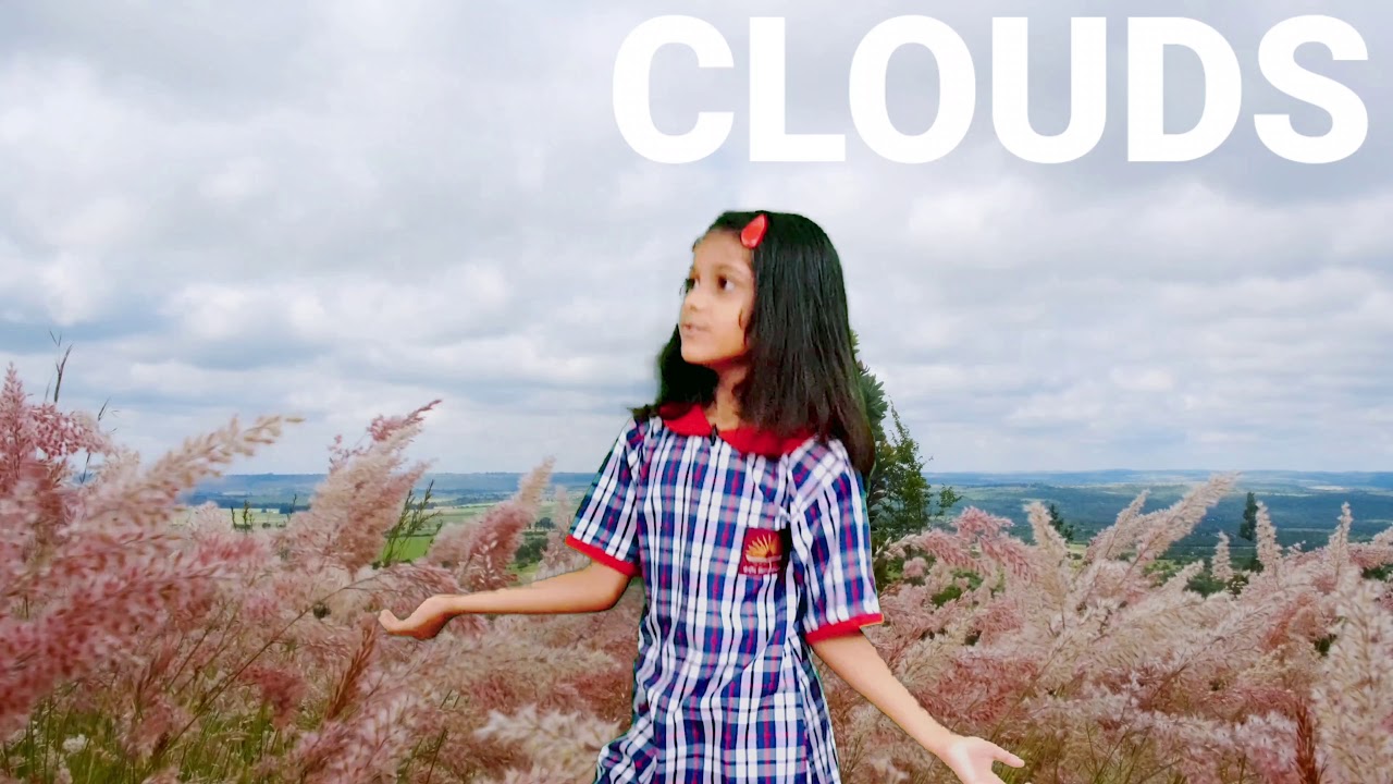 Clouds class 1 English poem | marigold class 1 poem clouds | Clouds rhymes with action