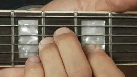 2nd Inversion of Db Minor Guitar Chord on the Middle Top Strings