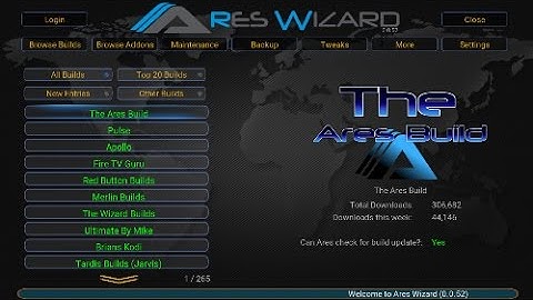 Install Ares Wizard & How To Get A Build!